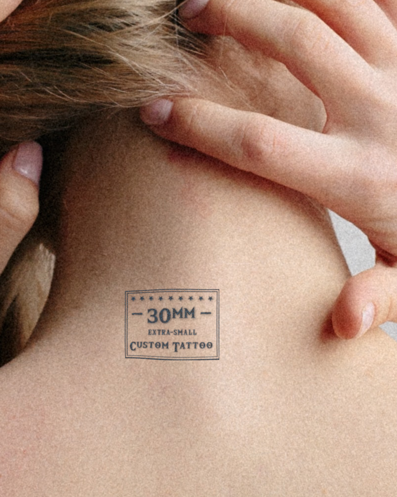 Extra-small rectangle custom tattoos - upload your design