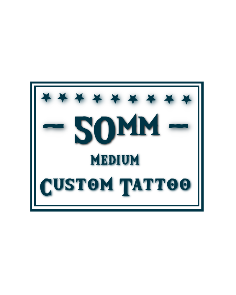 Medium rectangular custom tattoo - upload your design