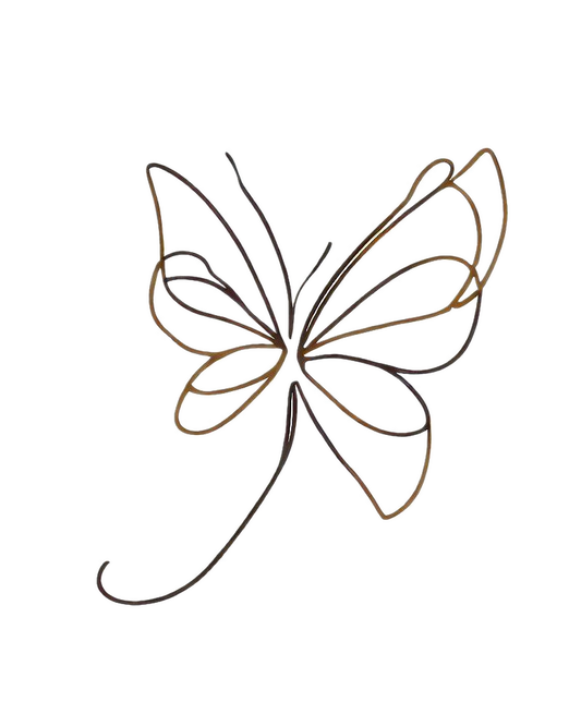 Admiral butterfly temporary tattoo