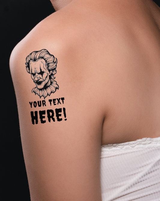 Personalised Malevolent Clown Tattoo