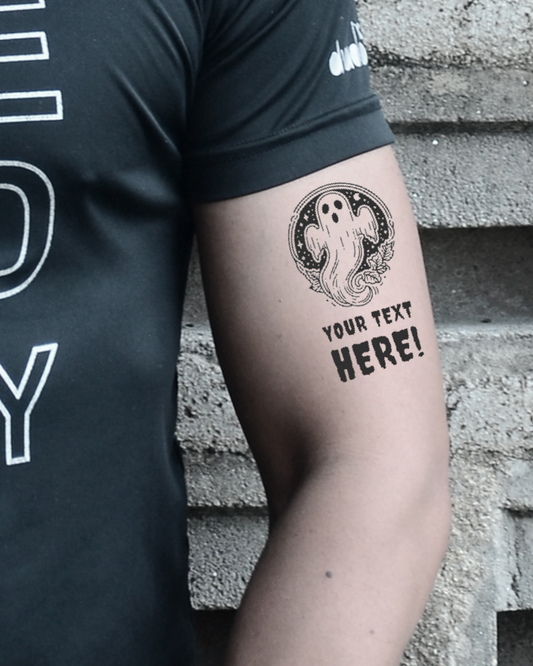 Boo-tifully Custom Ghost Tattoo