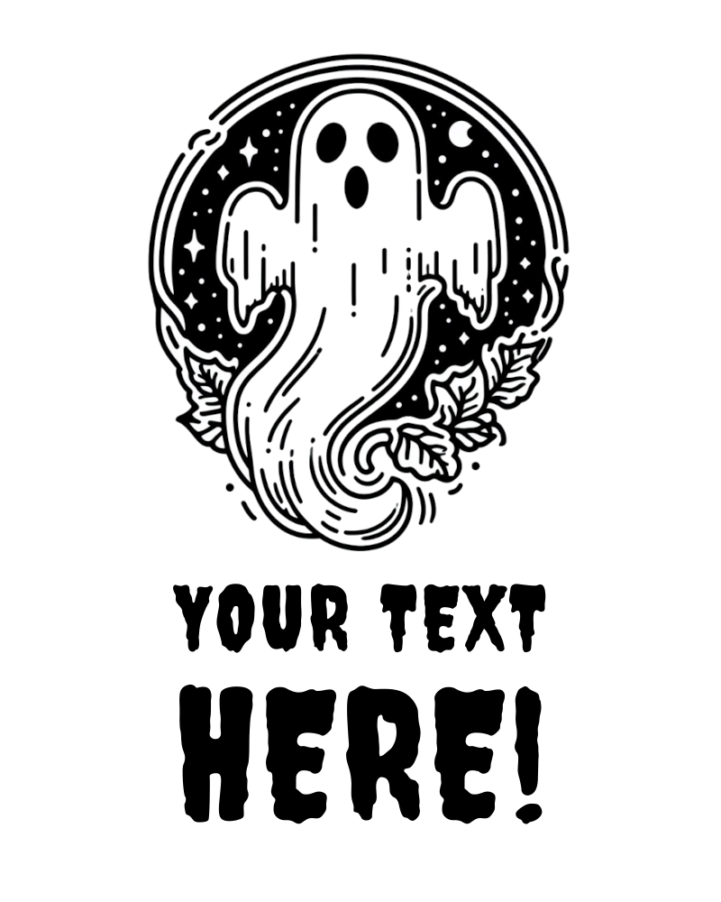 Boo-tifully Custom Ghost Tattoo