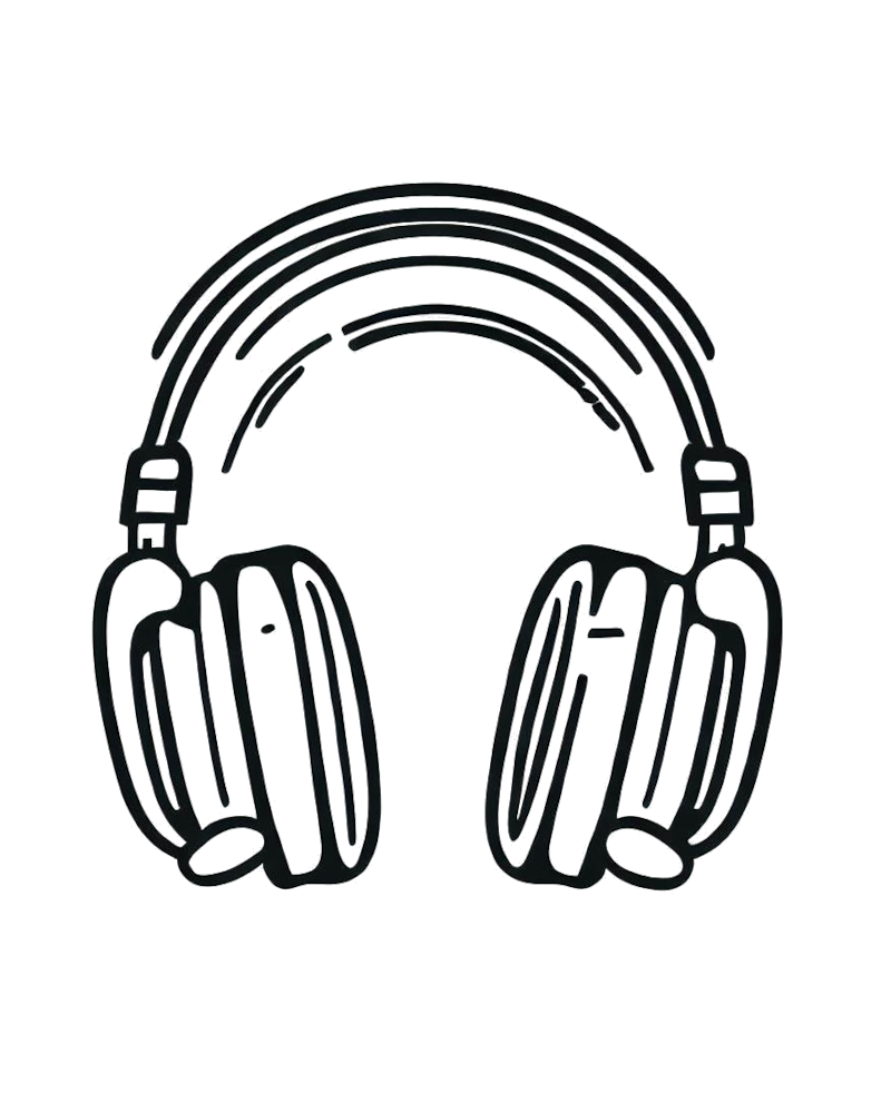 Head in the Music Headphones Tattoo