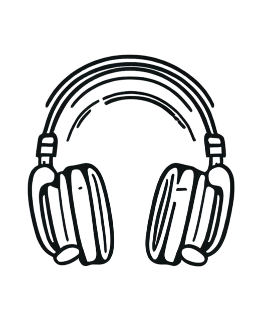 Head in the Music Headphones Tattoo