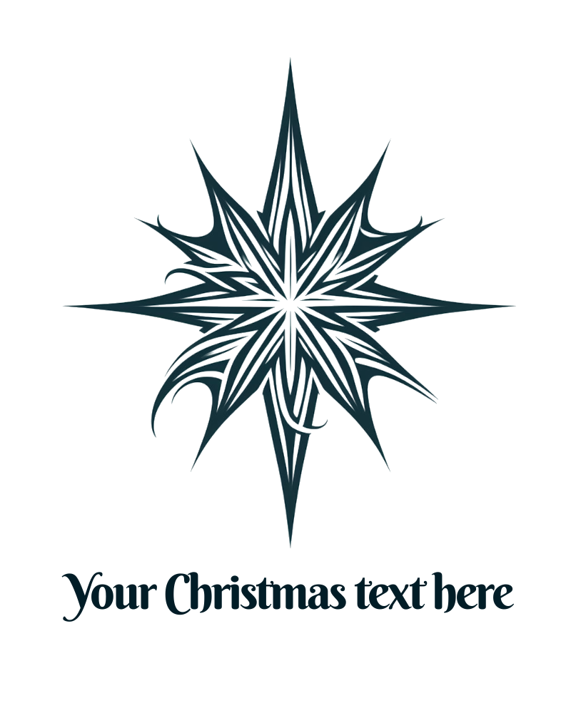 Personalised Christmas Star Tattoo