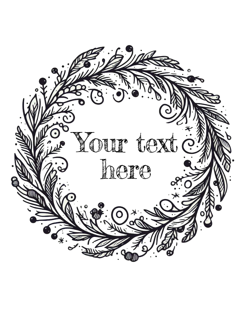 Personalised Christmas Wreath Tattoo