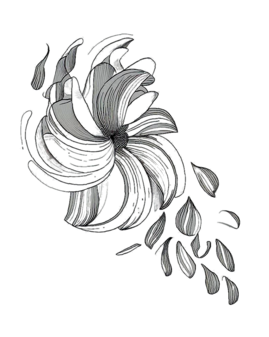 Falling Petals Tattoo