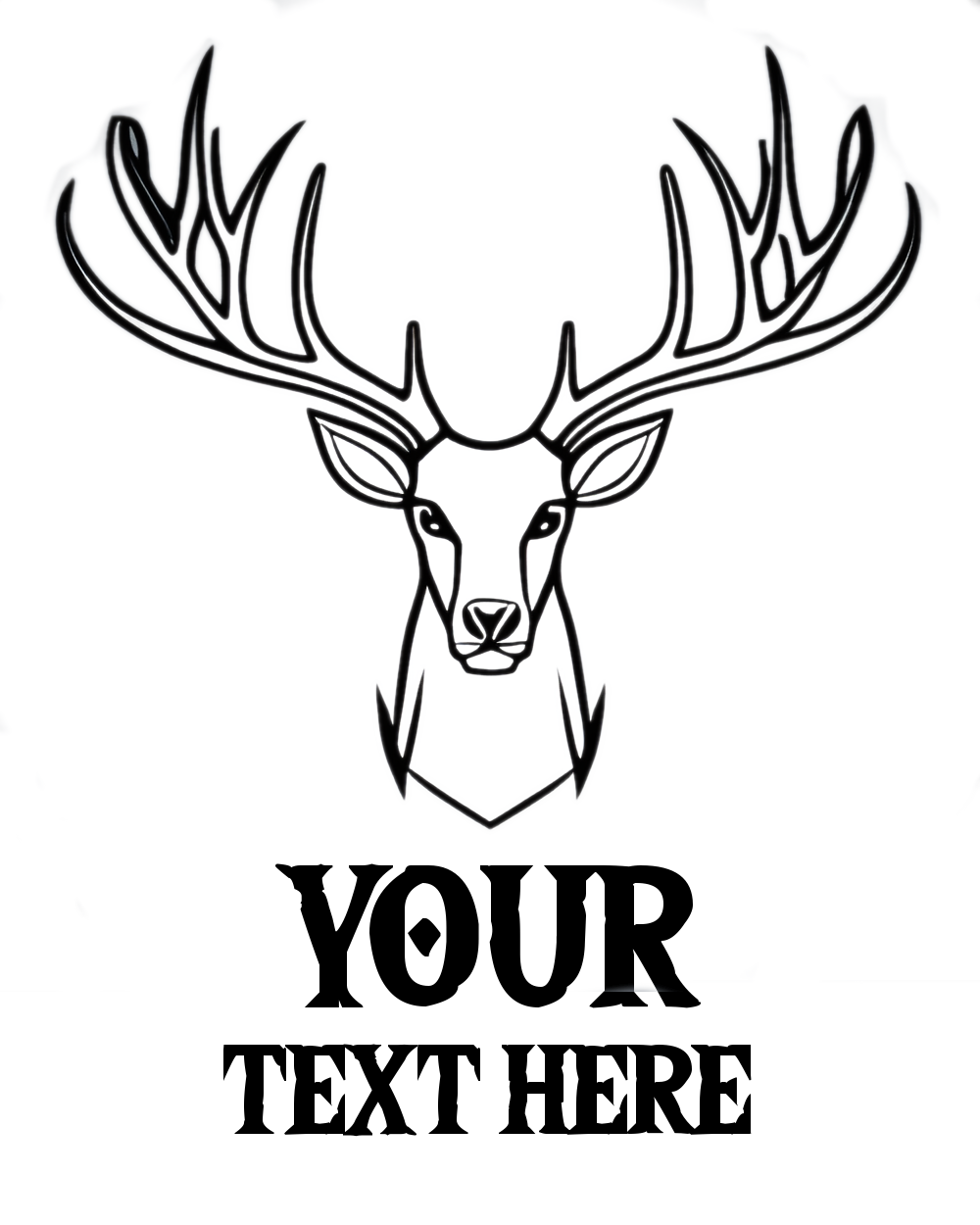 Temporary Stag Tattoo