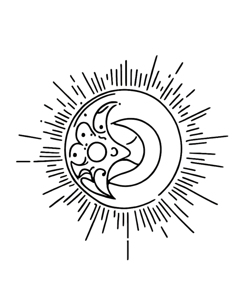 Moon in Sun Tattoo