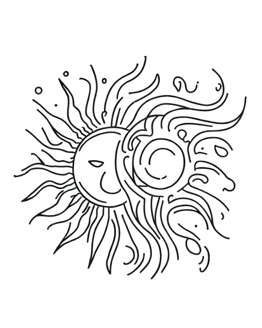 Sun and Wind Tattoo