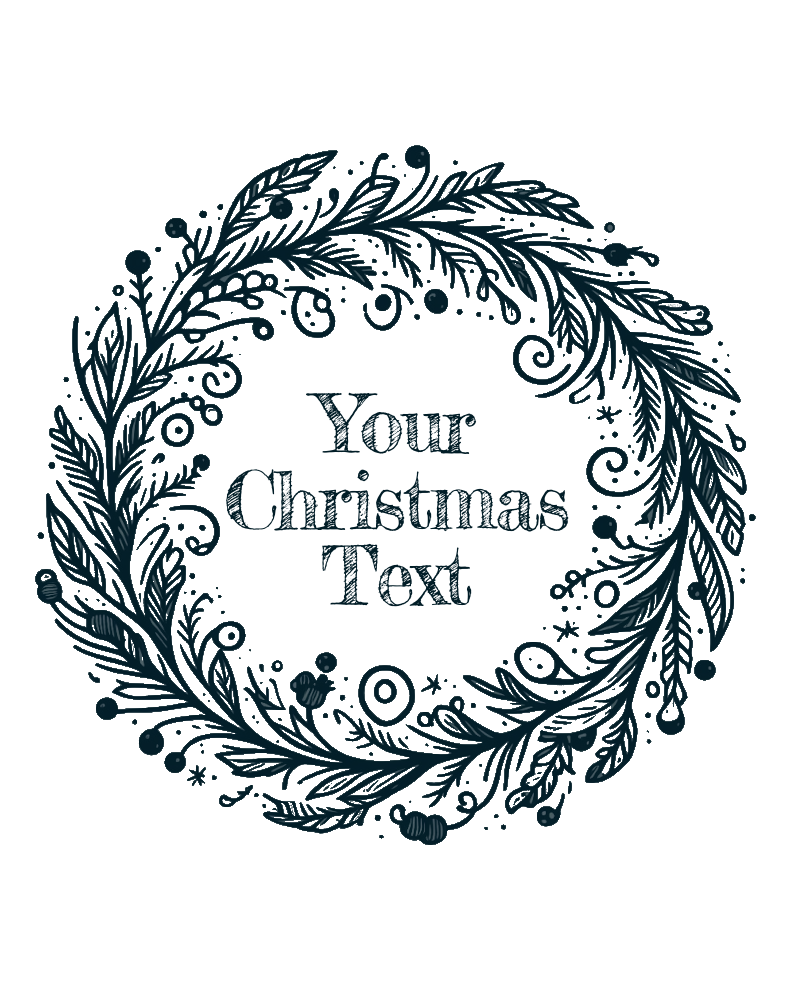 Personalised Christmas Wreath Tattoo