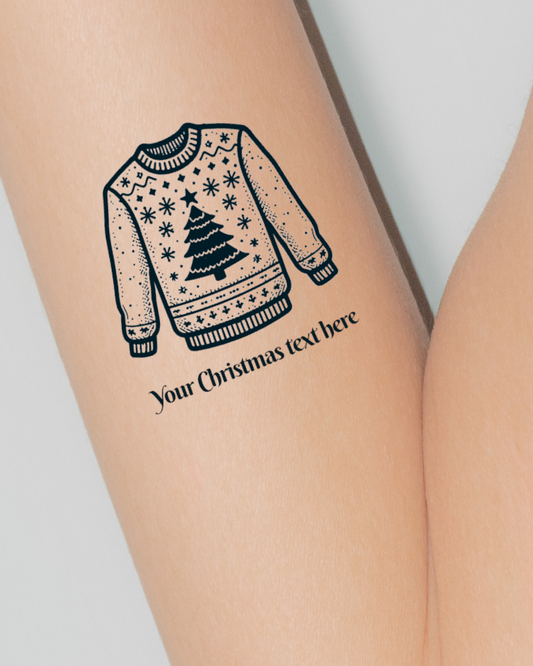 Personalised Christmas Jumper Tattoo