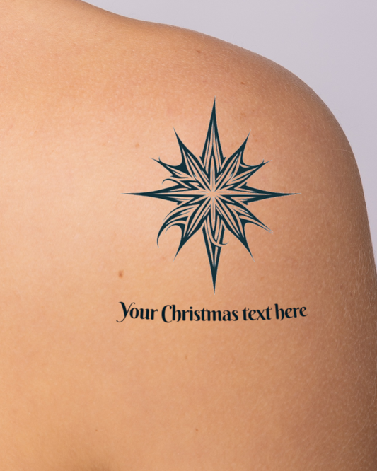 Personalised Christmas Star Tattoo