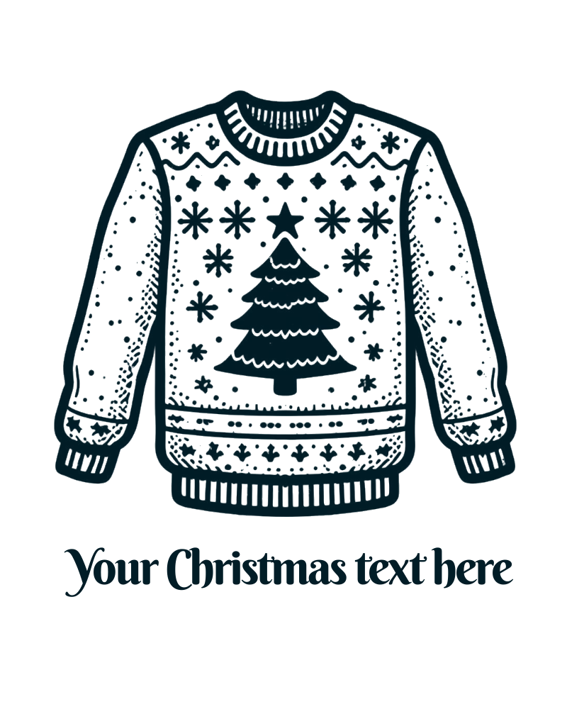 Personalised Christmas Jumper Tattoo