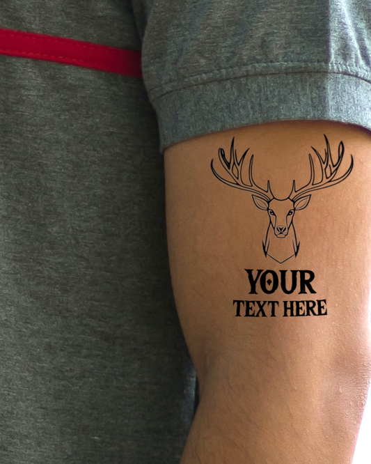 Temporary Stag Tattoo
